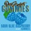 Sour Blue Raspberry Rosin Gummies 100 Mg